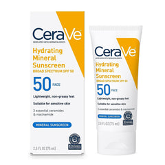 Cera Ve Hydrating Mineral Sunscreen 50 spf