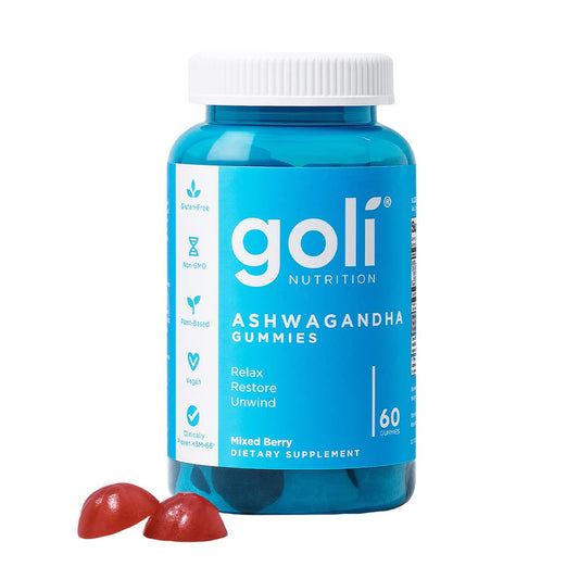 Goli Nutrition, Gomitas de Ashwagandha, Bayas Mixtas, 60 Gomitas