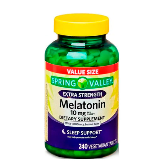 Melatonin 10mg 240 Vegetarian tablets Spring Valley