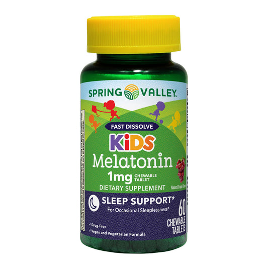 Kids Melatonin 60 tabletas Masticables Niños