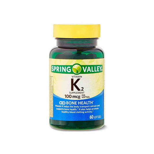 Vitamina K2 cápsulas de gel 100 mcg, 60 unidades